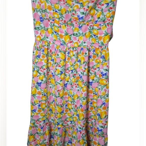 Just Found Lemon Floral Print Multicolor Dress Juniors Medium - Picture 7 of 13